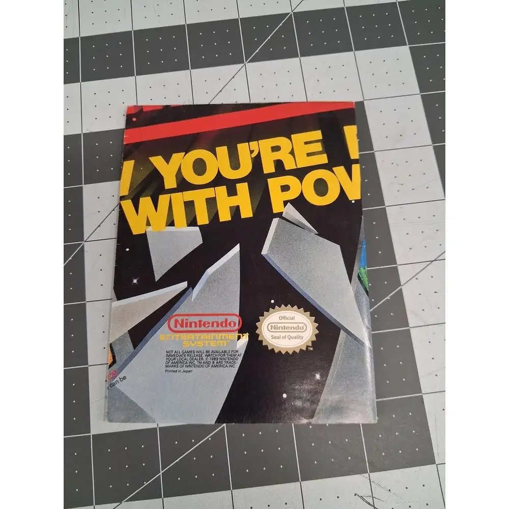 Vintage 1989 NES Nintendo Now Your Playing With Power Insert Promo Poster